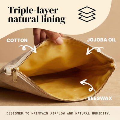 2-pack Natural Beeswax Bread Bags