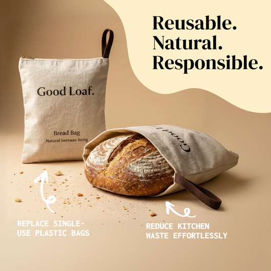 2-pack Natural Beeswax Bread Bags