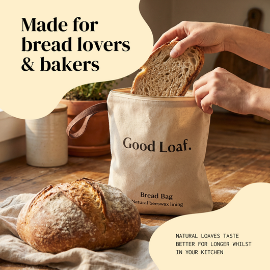 2-pack Natural Beeswax Bread Bags