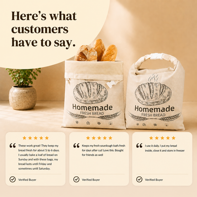 1 Pack Beeswax Bread Bags for Sourdough,Reusable Organic Linen Beeswax Bread Bag for Homemade Sourdough 17 X 12.6 Inches Food Storage Cloth Bag – Freezer-Friendly & Freshness Preservation