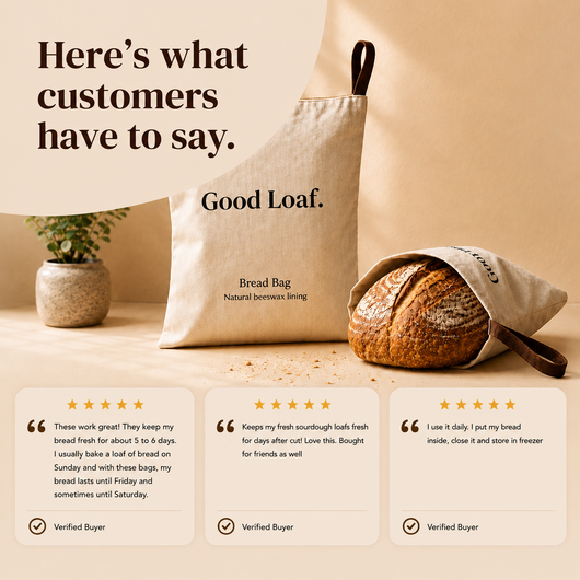 2-pack Natural Beeswax Bread Bags